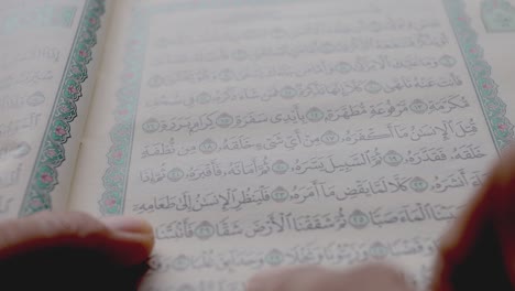 muslim person reading the quran