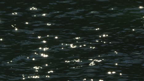 closeup of dark blue ocean water creating small waves on loop