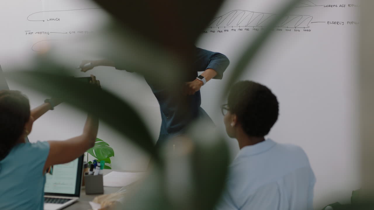 happy business people celebrating success excited businessman dancing funny enjoying corporate victory cheerful colleagues clapping in boardroom meeting presentation