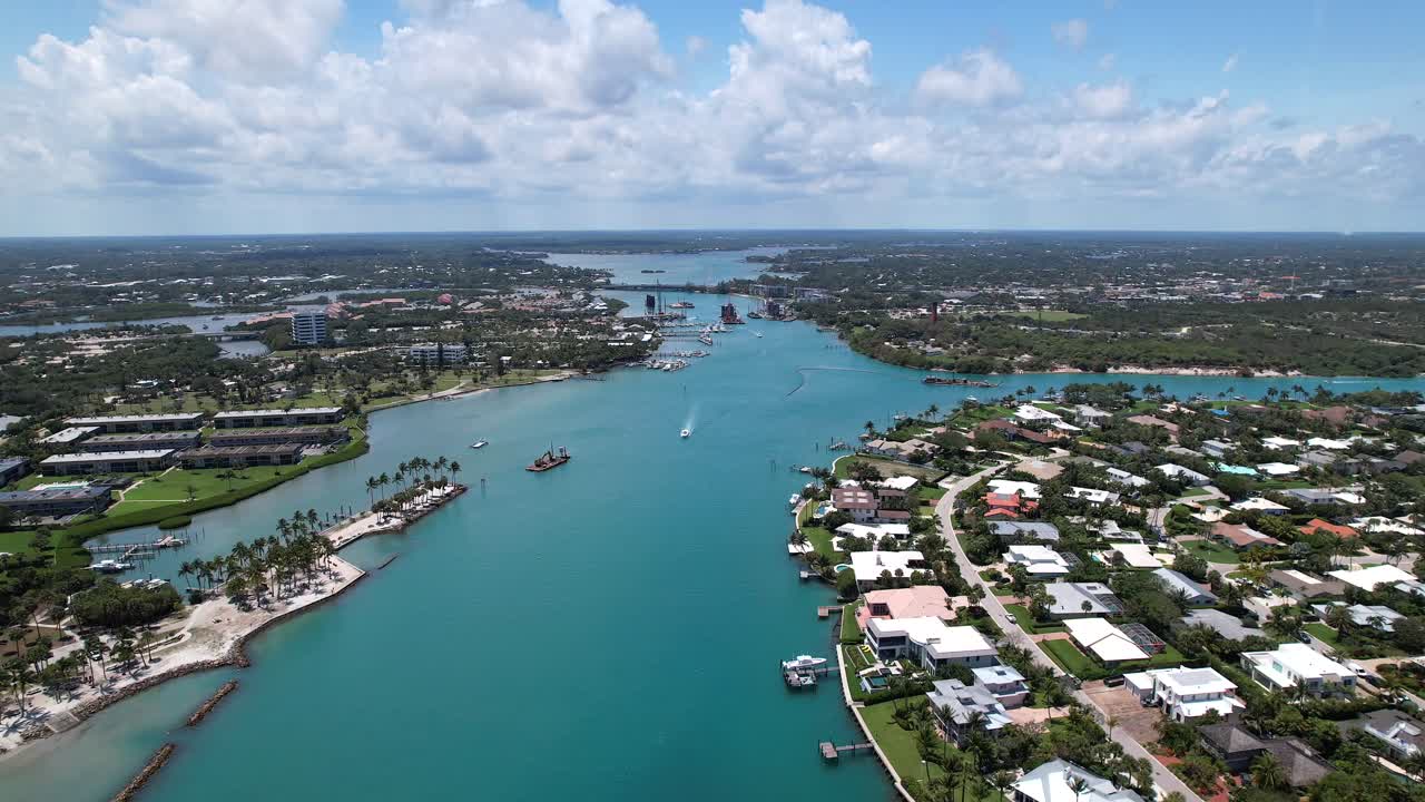 주피터 플로리다 입구 에어리얼 트 업