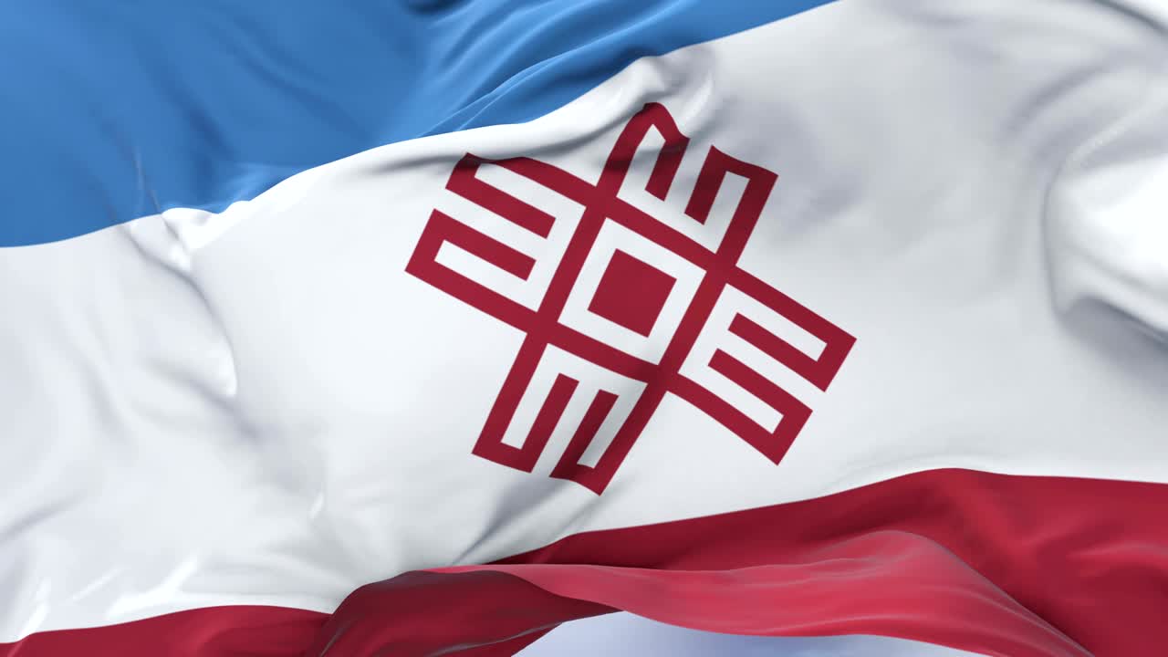 마리 엘의 발이 바람에 흔들리고 푸른 하늘이 느리고 루프로