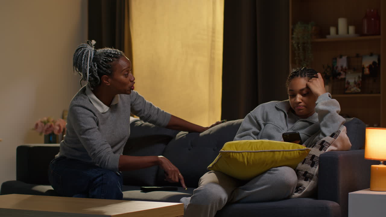 Mother and Daughter Having a Discussion