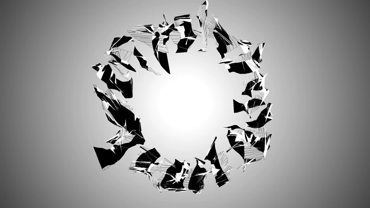 추상적인 움직임 배경 원형 구부러진 리본 회색