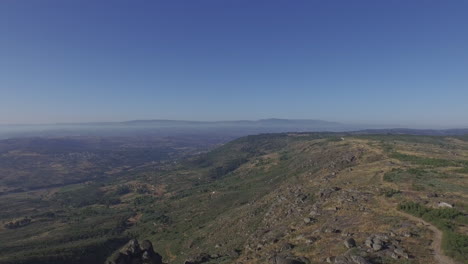 wide shot at a beautiful landscape in guarda, portugal