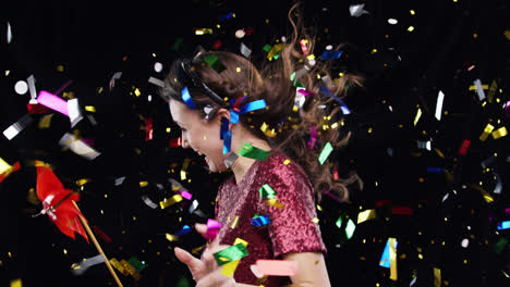 Sexy-woman-dancing-confetti-blast-slow-motion-party-photo-booth