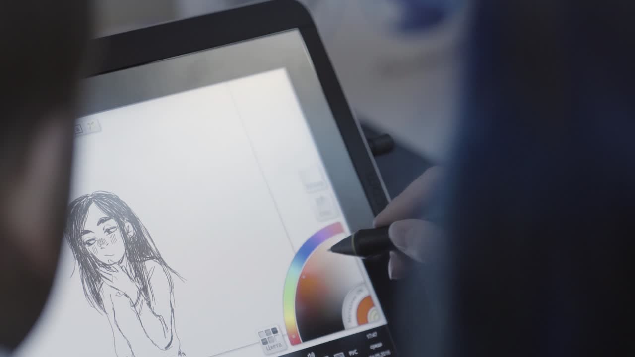 dibujo digital de una niña