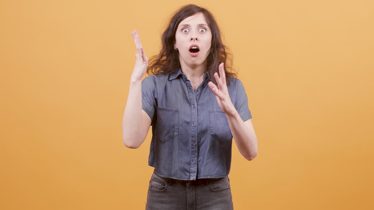 Woman Expressing Concern and Surprise