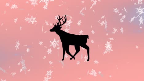 Animation-of-reindeer-over-snow-falling