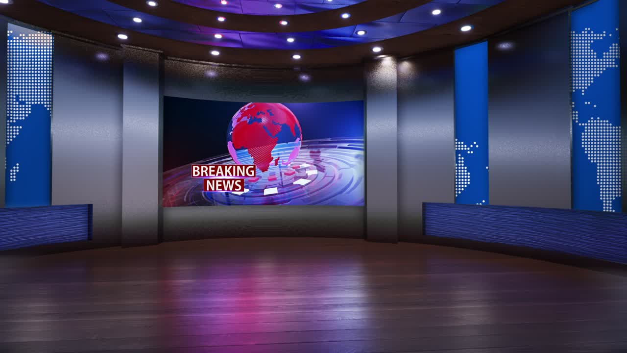 3D 가상 TV 스튜디오 뉴스