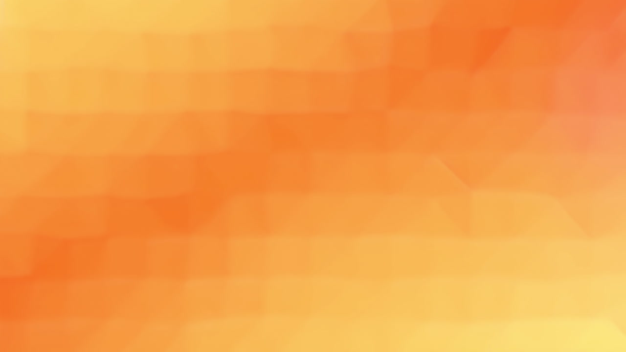 Orange and yellow gradient with geometric shapes animating in background