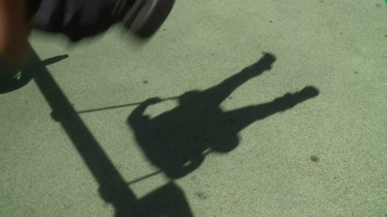 Child Playing on Swing Set