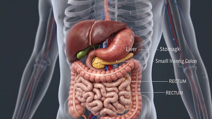 3D Medical Animation of Human Digestive System Anatomy