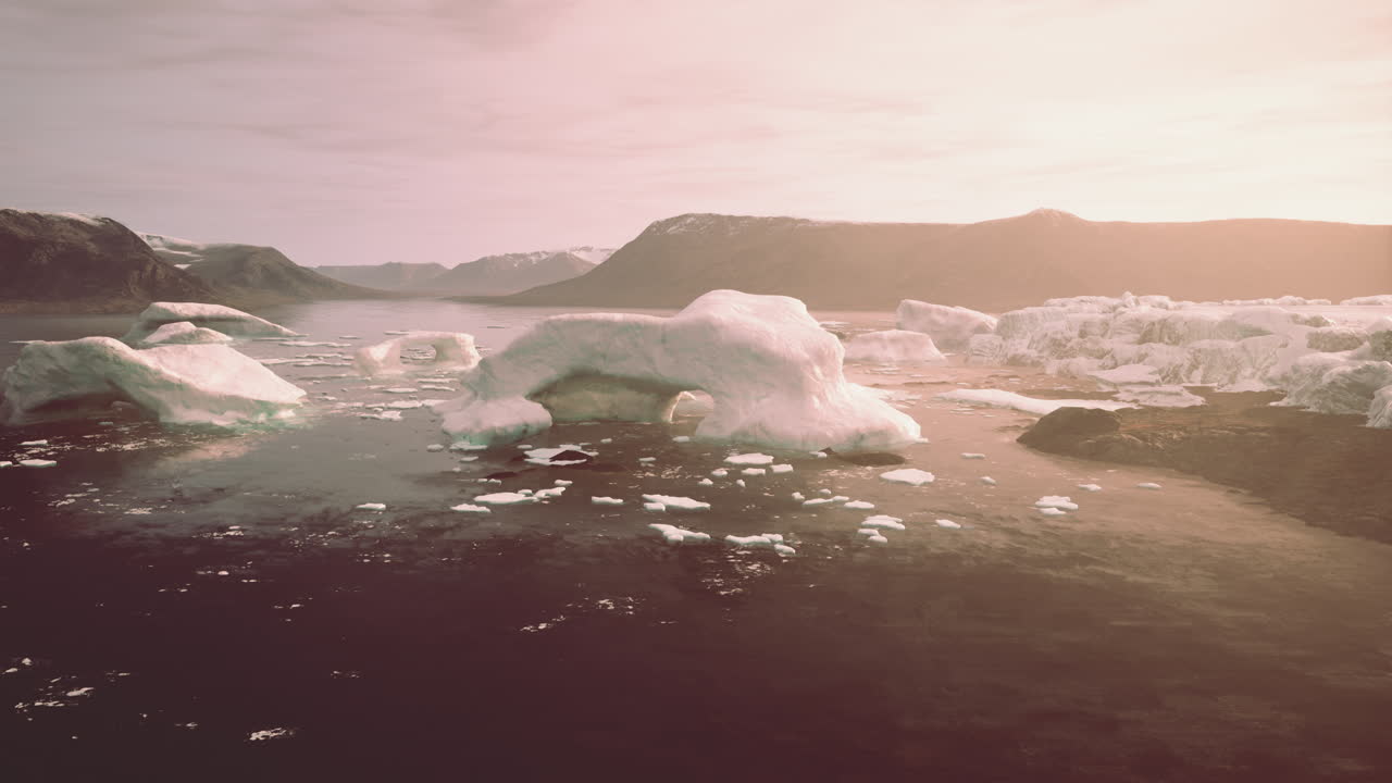 Stunning View of Icebergs in the Arctic