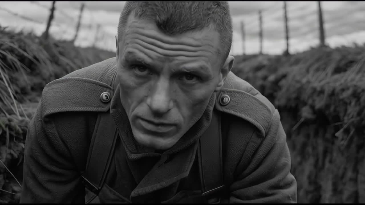 World War I Soldier in Trench