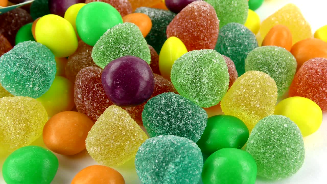 caramelo dulce gelatina y delicioso postre de azúcar