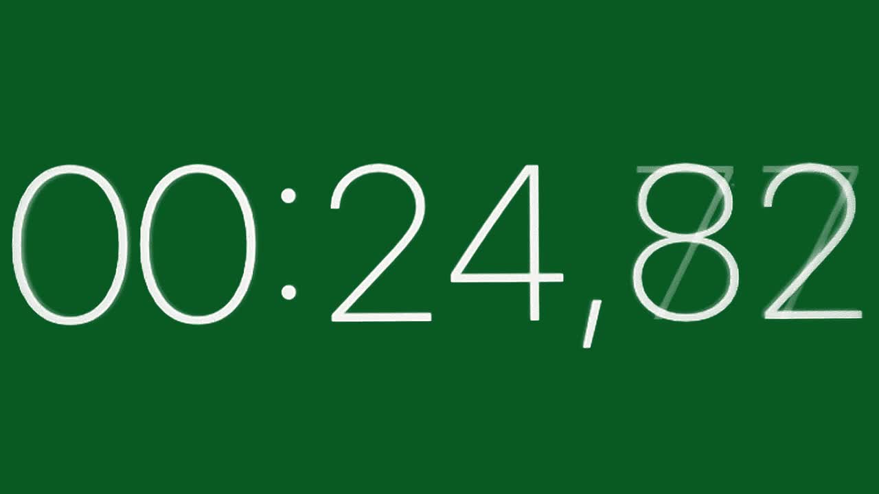 Digital timer countdown starting 30 to 0 seconds