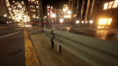 beautiful hyperlapse timelapse of night miami city traffic