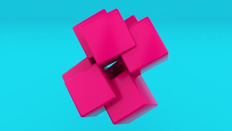 transformar la forma simple del cubo en una construcción compleja, generada por computadora. renderización 3d de fondo geométrico abstracto