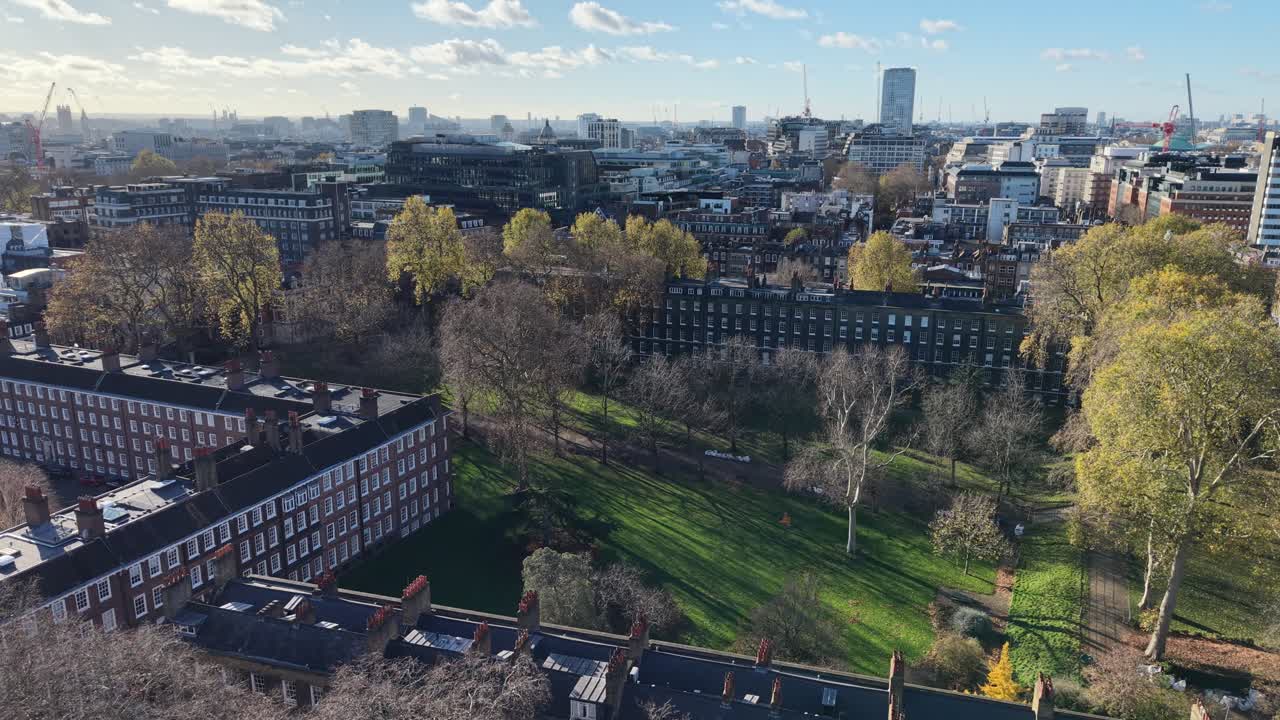 Grays Inn Road Park and Legal Quarter Complex Aerial View, London UK