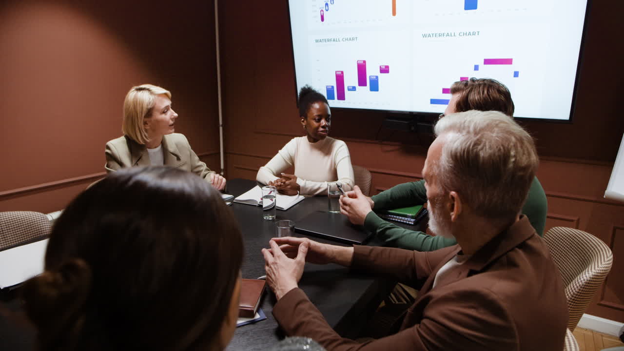 Corporate Business Meeting with Charts