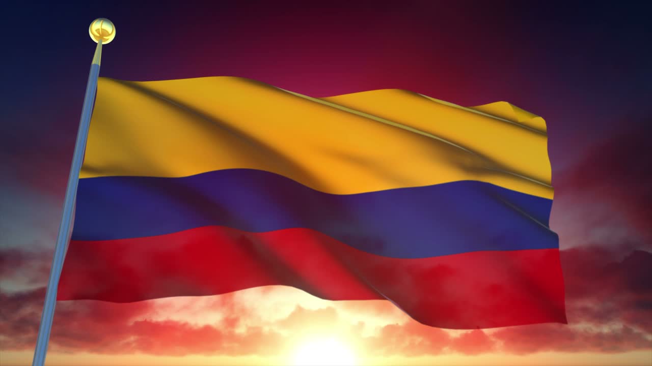 4k コロンビアの旗