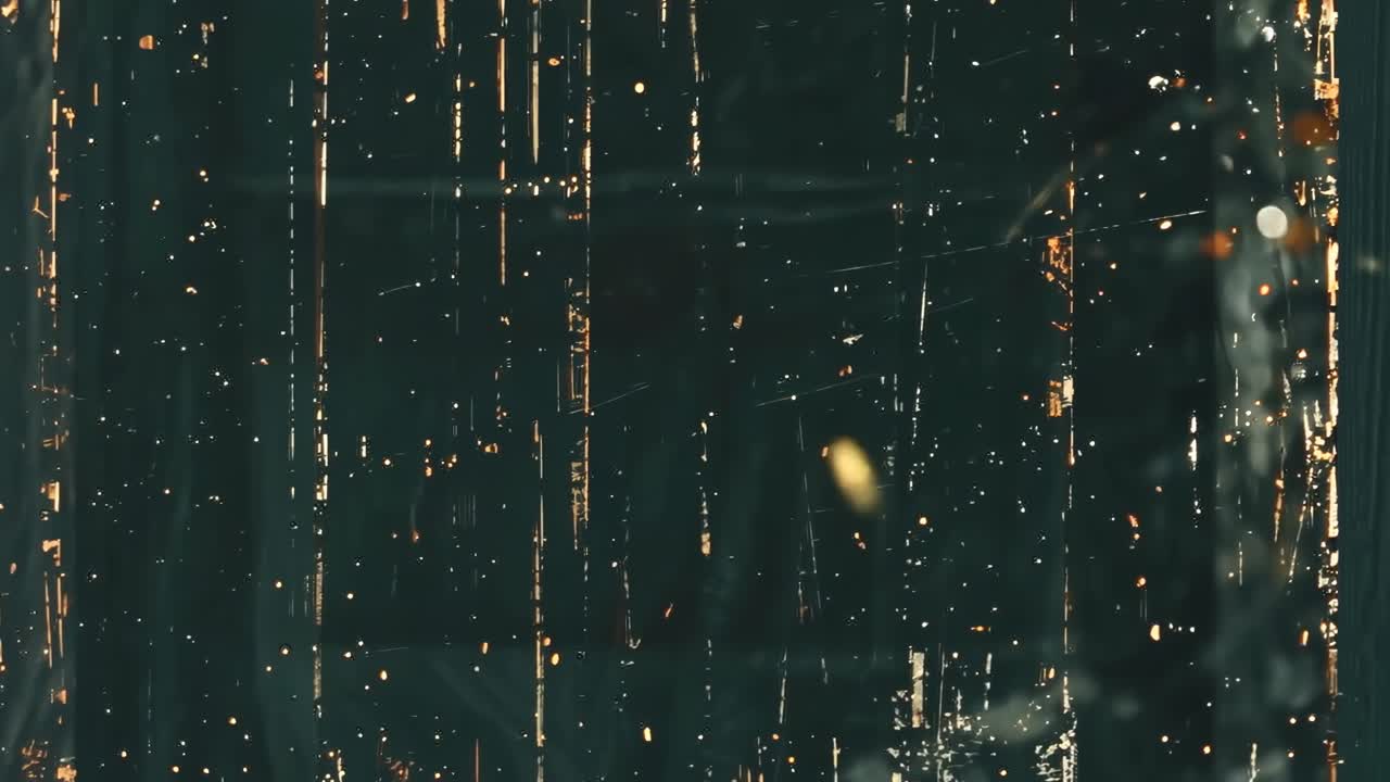 Abstract video with a grunge style, featuring vertical scratches and specks