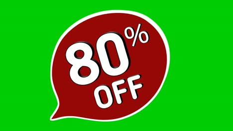 discount 80% off percent stickers animation motion graphics