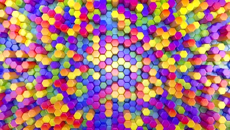 beautiful abstract hexagonal multicolored background