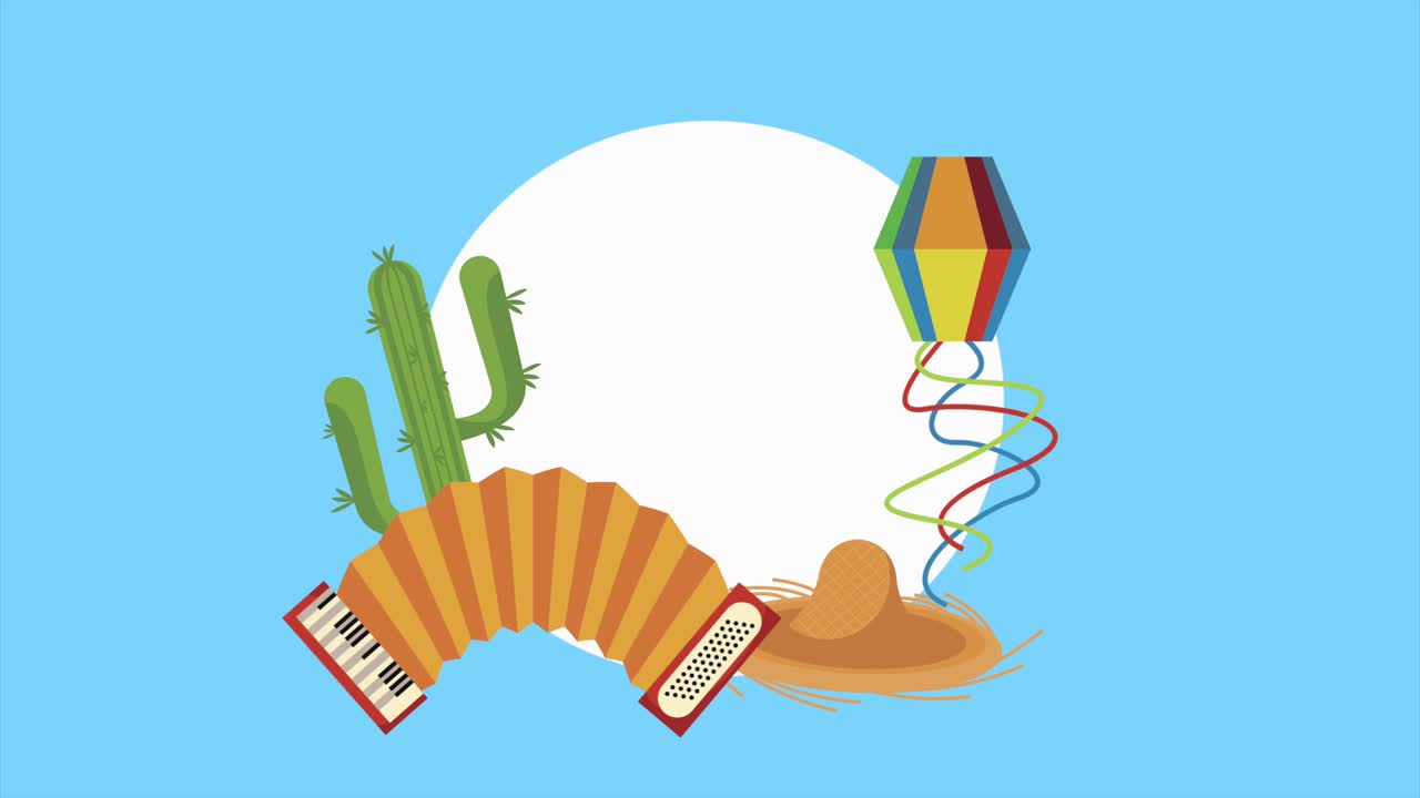 세트 아이콘과 함께 페스타 주니메이션