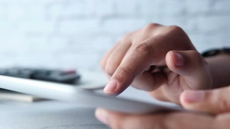 Person using a tablet