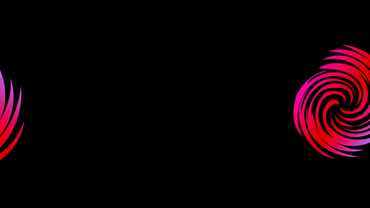 Video animation on a minimal black background in 4K, in 16:9 video format.
