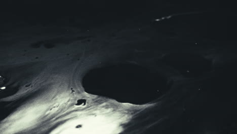 old footage of weird science experiment - macro liquids