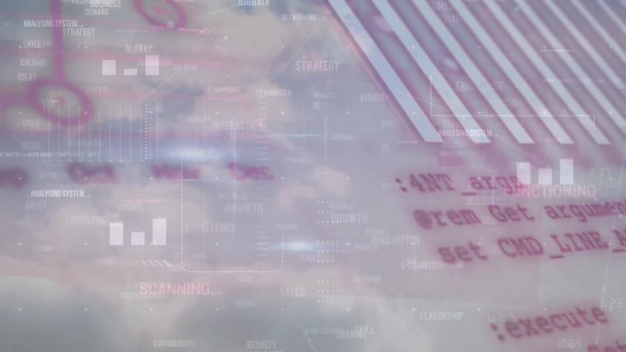 클라우드에서 금융 데이터 처리의 애니메이션