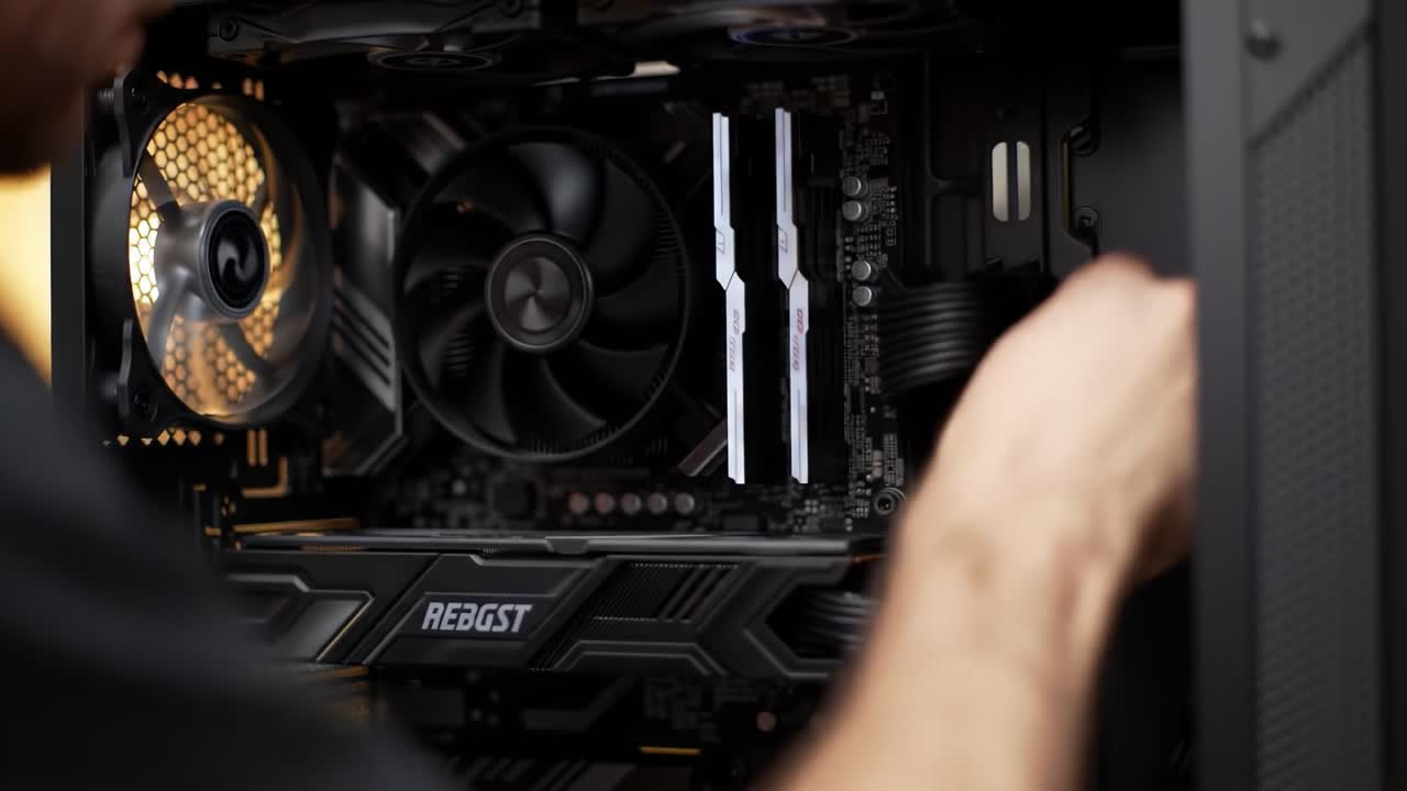 Step-by-Step Assembly of a Modern Gaming PC: A Closer Look at Installing Components for Optimal Performance and Aesthetics