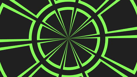 green rings pattern illusion on black gradient