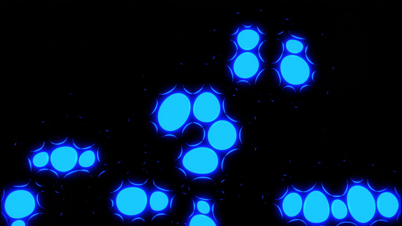 추상적인 파란 원 패턴