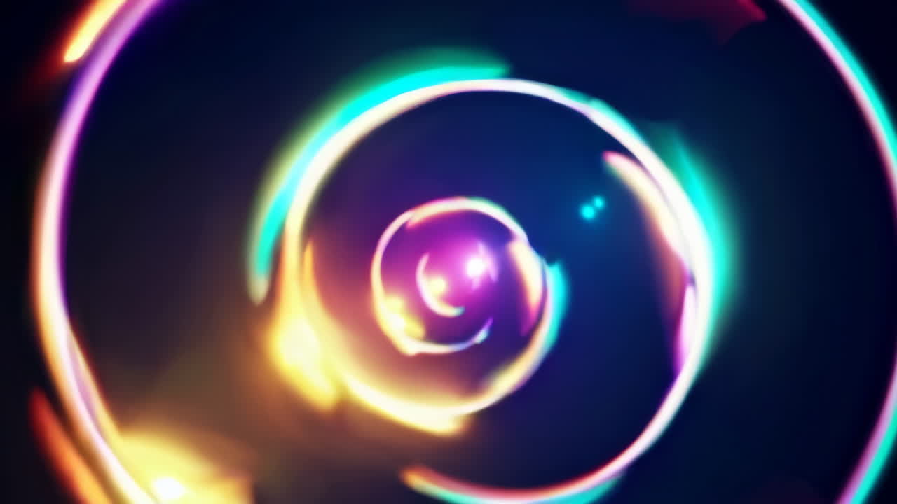 Abstract Colorful Spiral Light Trails
