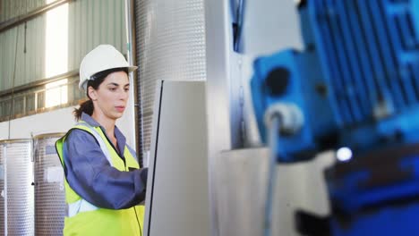 worker using machine