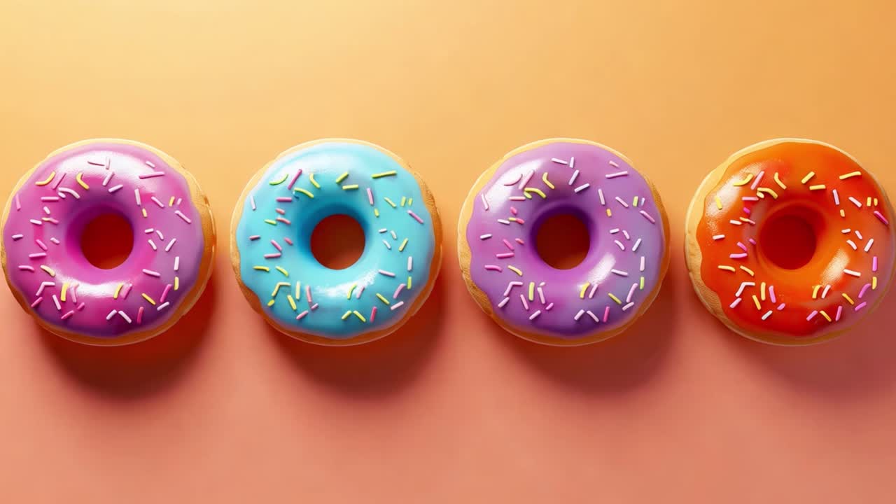 Colorful donuts with sprinkles