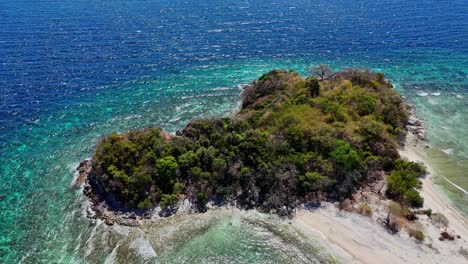 Suelte-Imágenes-De-La-Jungla-En-Una-Pequeña-Isla-Tropical-Cerca-De-Palawan-En-Filipinas