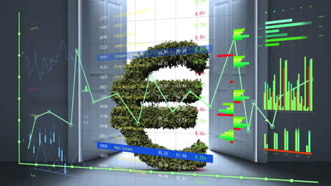 Animación-Del-Procesamiento-De-Datos-Financieros-Sobre-El-Signo-Del-Euro