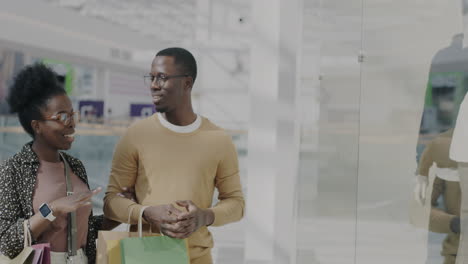 couple shopping at the mall