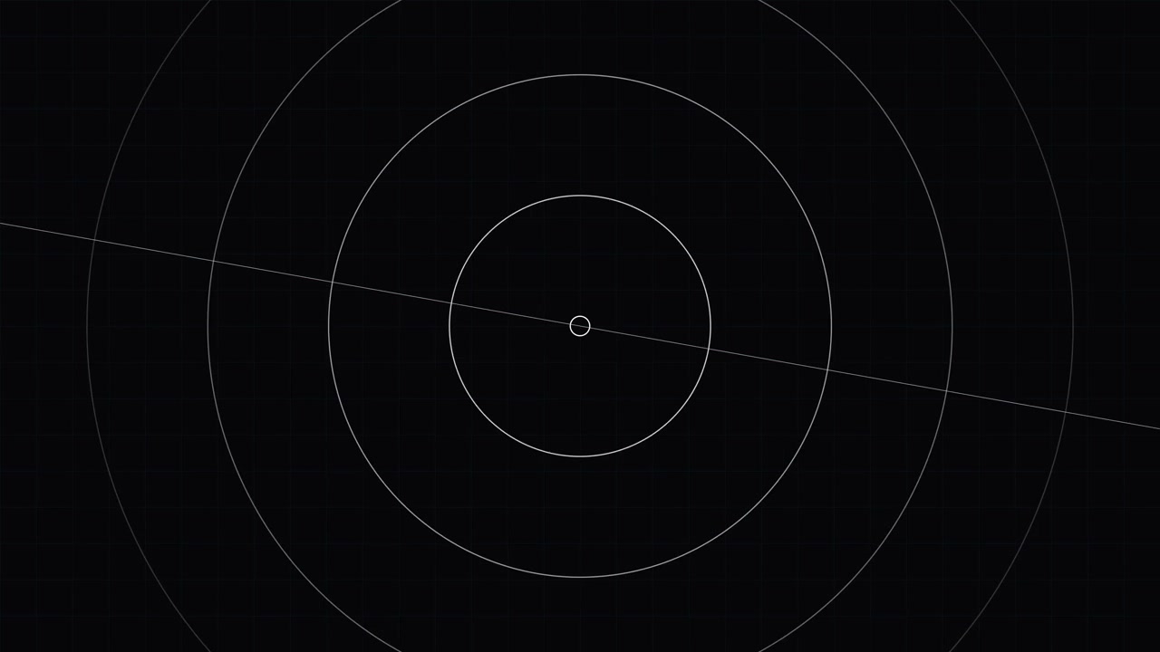 Abstract Motion Graphics Featuring Geometric Shapes and Concentric Circles