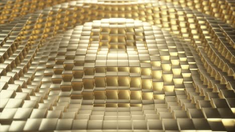 abstract gold cube wave