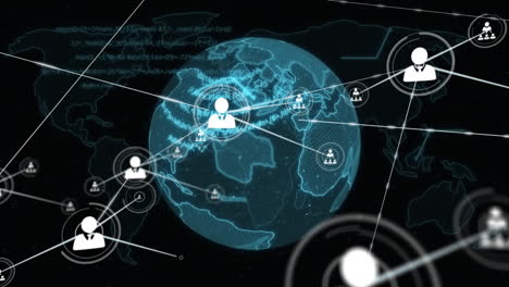 connectors moving and digital data with digital globe