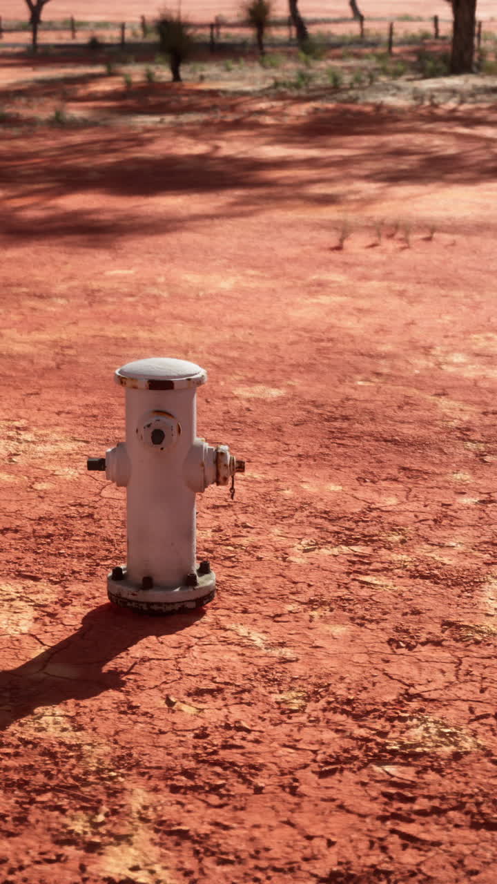 오스트레일리아 의 외 지역 에 있는 은  위 에 있는 단독 의 화재 하이드랜트