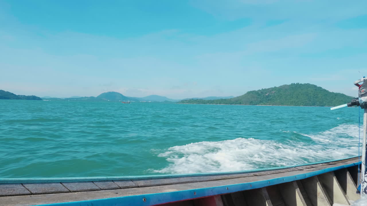 Tropical Island View from Longtail Boat