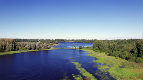 Fluss-Daugava-In-Lettland-Drohne-überführung