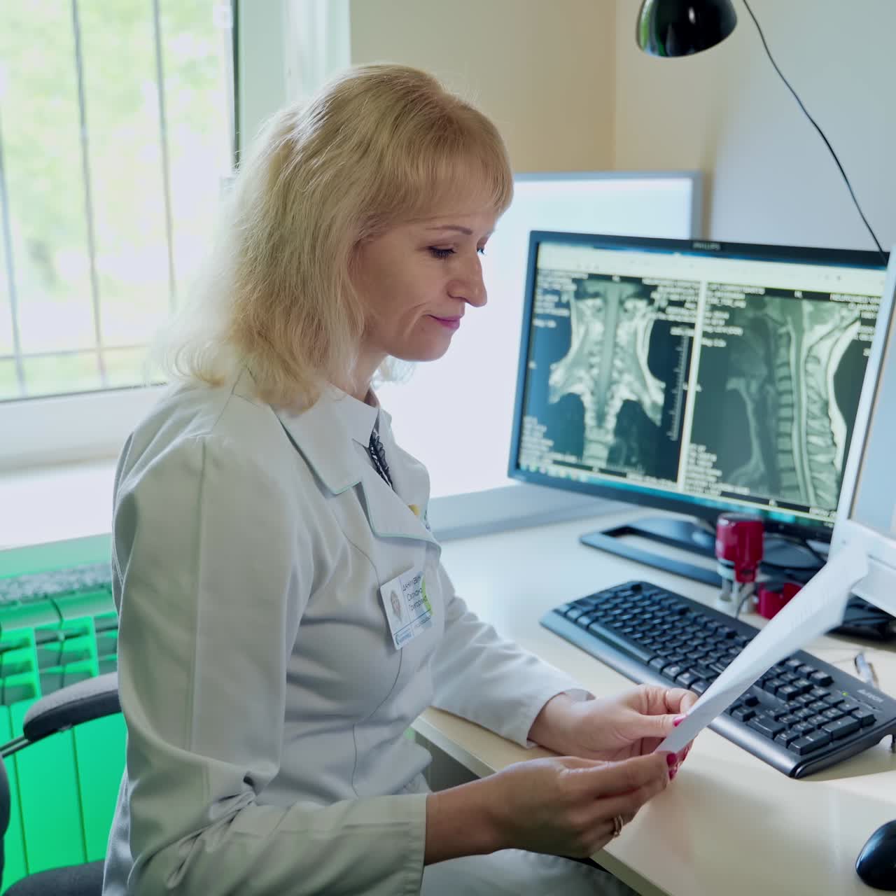 Radiographer doctor at clinic