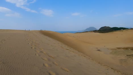 impressive view of tottori sand dunes and kaigan geo park in rural japan